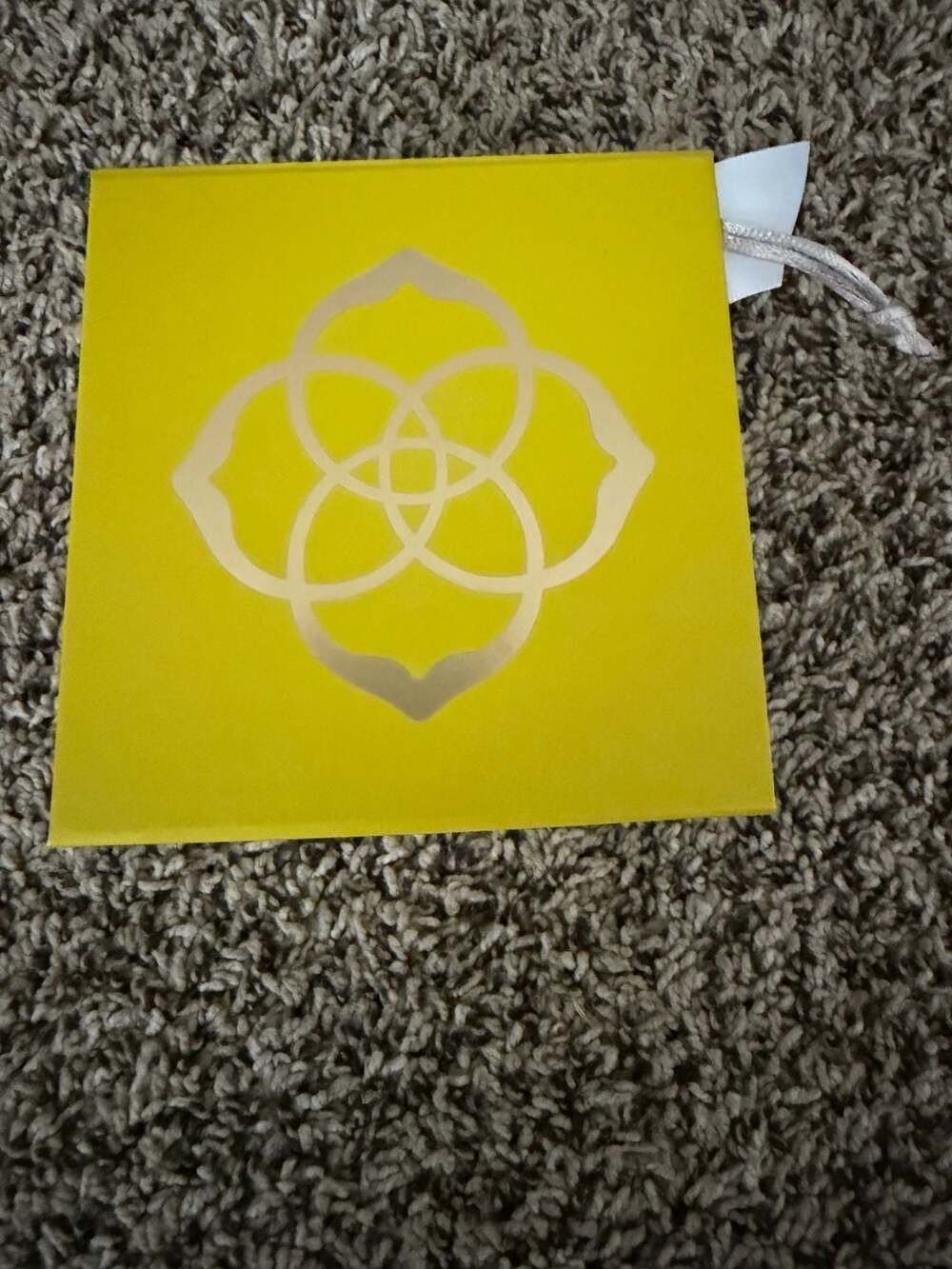 Kendra Scott Drop Earrings with White Mother of Pearl and Gold Tone Hardware